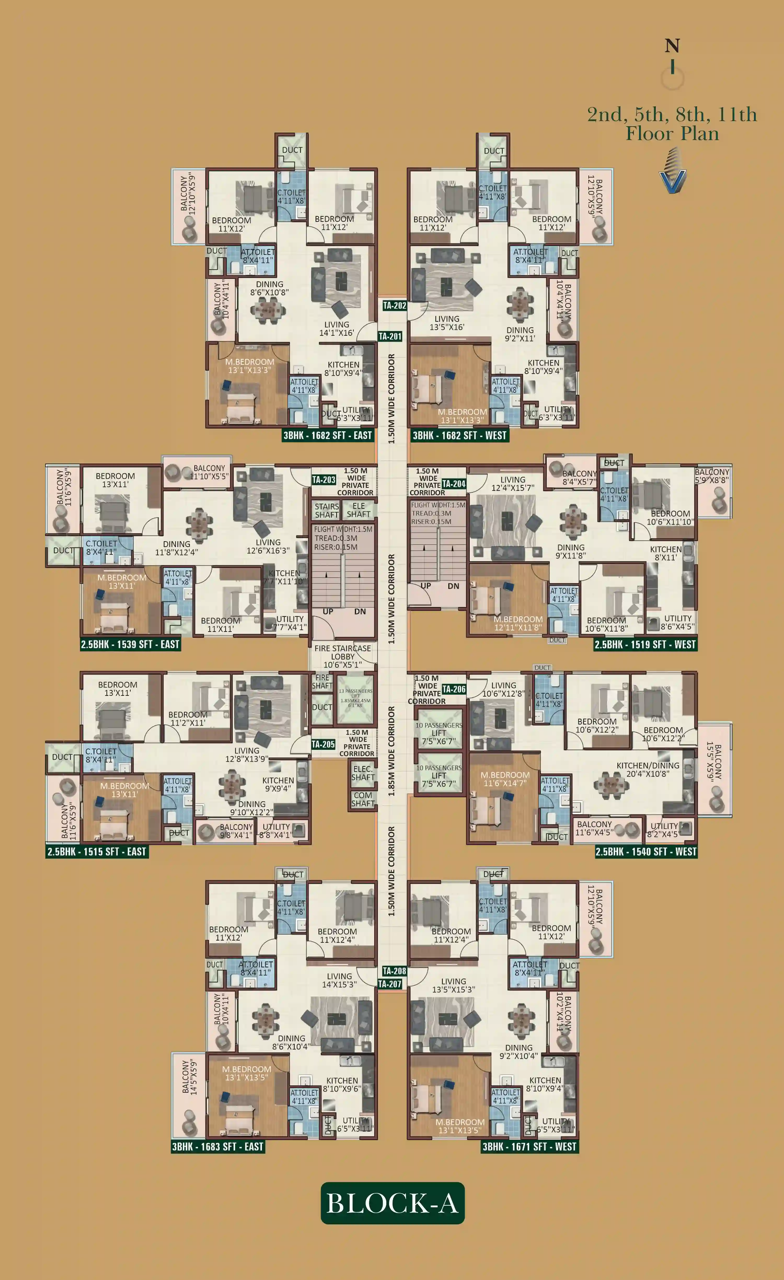 2 BHK Floor Plan